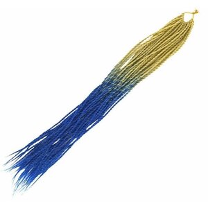 Канекалон Сенегальские косы 65 см, омбре из блонда в синий