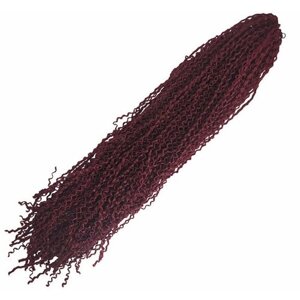 Канекалон Зизи, косички гофре, волосы для наращивания, афрокудри,120 см цвет малиновый