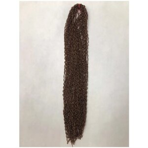 Канекалон Зизи косички (лапша), 65 см, 100 гр. Цвет каштановый (4)