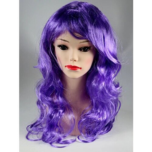 Карнавальный парик волнистый фиолетовый