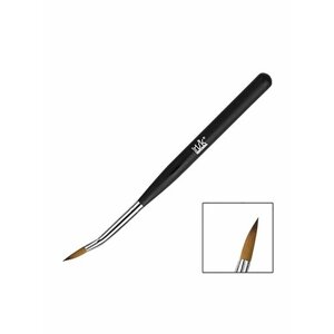 Кисть для акрила изогнутая натуральный ворс №4, длина ручки 12,5см, Irisk professional, 4680379134696
