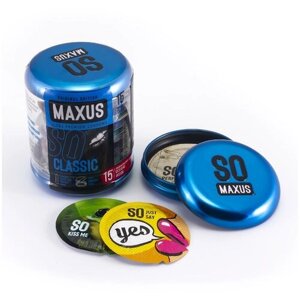 Классические презервативы в металлическом кейсе maxus classic - 15 шт. Maxus Maxus classic №15