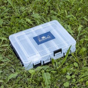 Коробка органайзер рыболовная для приманок двухсторонняя "Волжанка" H1702 20.5х17х4.8см, прозрачный