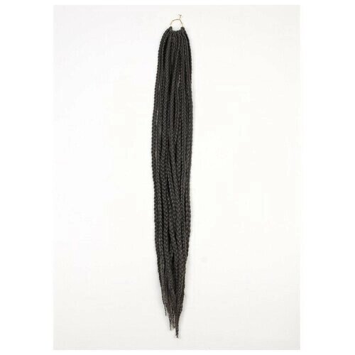 Косы для афрорезинок, 60 см, 15 прядей (CE), цвет тёмно-серый ( 171)