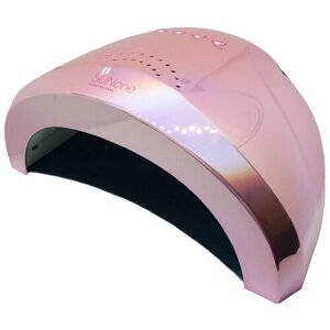 Лампа для маникюра UV LED Lamp "SUN ONE", 48 Вт, цвет - зеркально-розовый