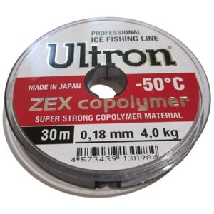 Леска Ultron Zex Copolymer 0,18мм 30м прозрачная
