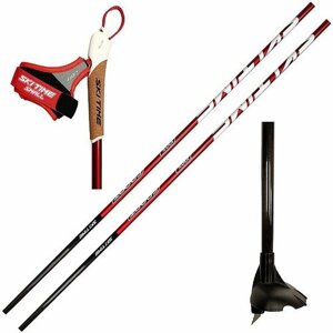 Лыжные палки SKI TIME Progressive Sport (Карбон 100%красный) (170)