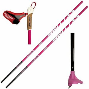 Лыжные палки SKI TIME Progressive Sport (Карбон 100%розовый) (152,5)