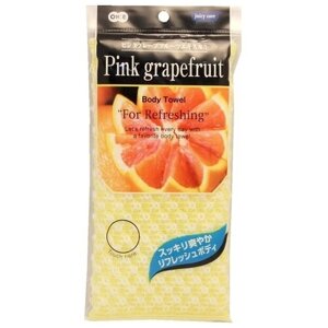 Массажная мочалка "Грейпфрут" с витамином С, 20х90 см, 1 шт. JUICY CARE