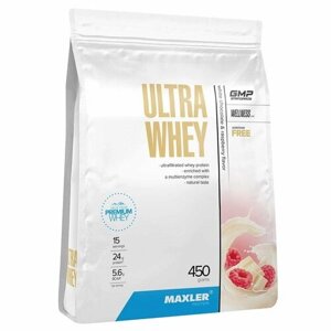 Maxler Ultra Whey 450 гр пакет (Maxler) Белый шоколад и малина