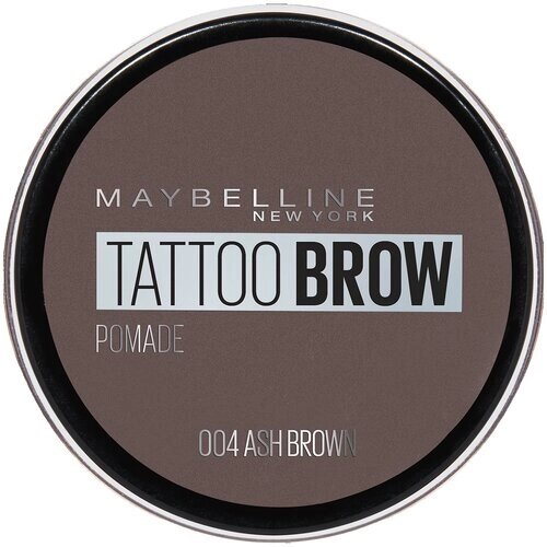 Maybelline New York Стойкая помада для бровей Tattoo Brow Pomade, 3.5 г, 04 Ash Brown