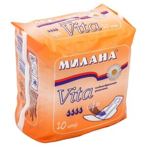 Милана прокладки Vita Софт, 4 капли, 10 шт.