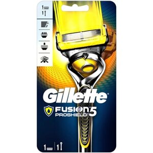 Многоразовый бритвенный станок Gillette Fusion5 Proshield Flexball, синий, 1 шт.