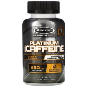 MuscleTech Platinum 100% Caffeine (220 мг) 125 таблеток