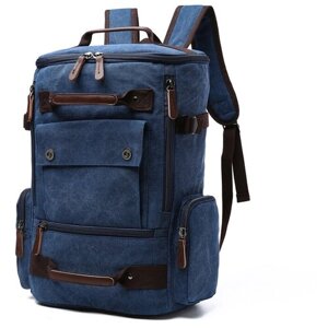 Мужской винтажный дорожный рюкзак синий