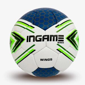 Мяч футбольный INGAME WINGS цв. белый синий зеленый р. 5