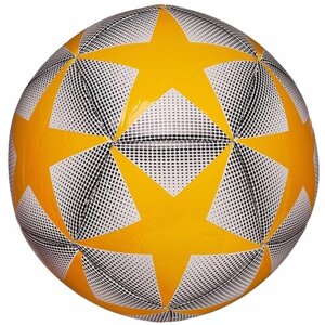 Мяч футбольный с желтыми звездами (22-23 см) - Junfa Toys [L398/желтыезвезды]