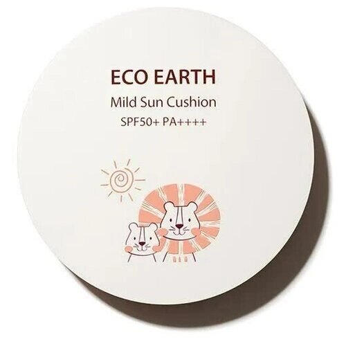 Мягкий солнцезащитный кушон SPF50+ PA The Saem Eco Earth Mild Sun Cushion SPF50+ PA
