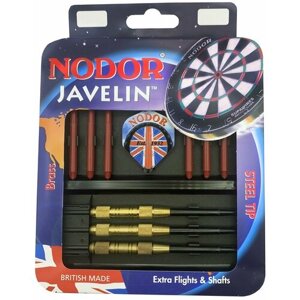 Набор из дротиков 20гр Nodor Javelin Brass steeltip c аксессуарами для игры в Дартс