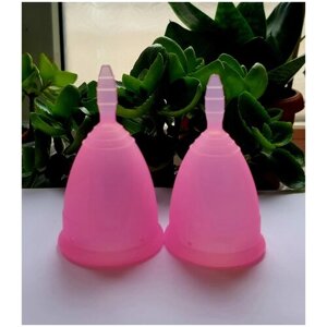 Набор менструальных чаш S-L (2шт) розовая