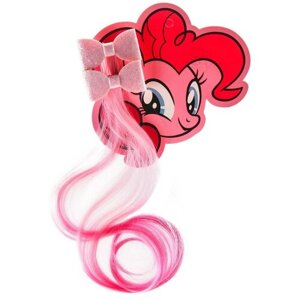 Набор прядей для волос на зажиме "Бантик. Пинки Пай", My Little Pony, розовый, 40 см