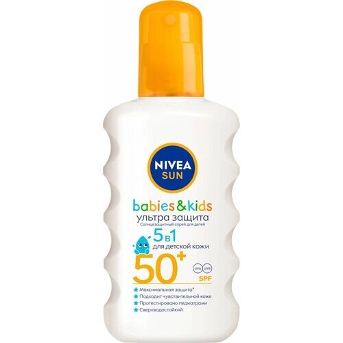 Nivea Sun Ультразащита Детский солнцезащитный спрей, для чувствительной кожи, SPF 50+сверхводостойкий, 200 мл.