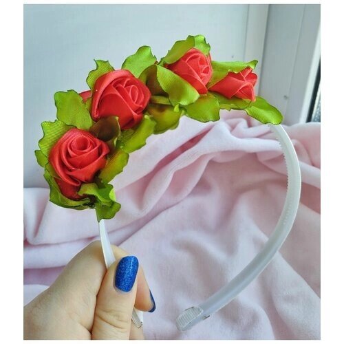 Ободок для девочки декоративный с розами