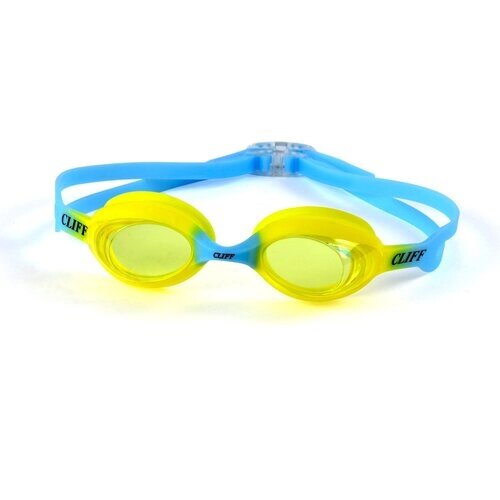 Очки для плавания детские CLIFF G911, желто-голубые