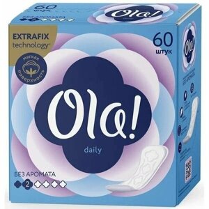 Ola! прокладки ежедневные Daily Без аромата, 2 капли, 60 шт.