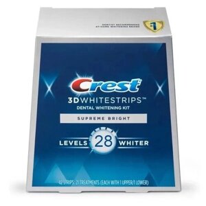 Отбеливающие полоски для зубов Crest 3D Whitestrips Supreme Bright