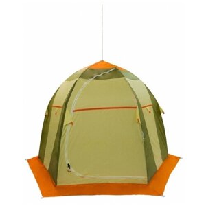 Палатка для рыбалки двухместная Митек Нельма 2 люкс, зеленый/оранжевый