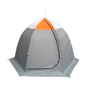 Палатка для рыбалки двухместная Митек Омуль 2, серый/оранжевый/белый