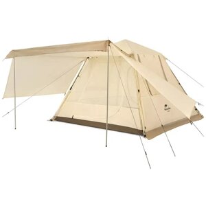 Палатка Naturehike Ango 3-местная, быстросборная, алюминиевый каркас, тент, хаки