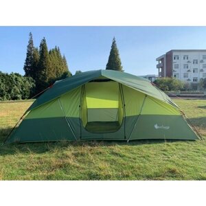 Палатка туристическая 4 местная MirCamping 1100 с тамбуром и двумя комнатами для отдыха на природе
