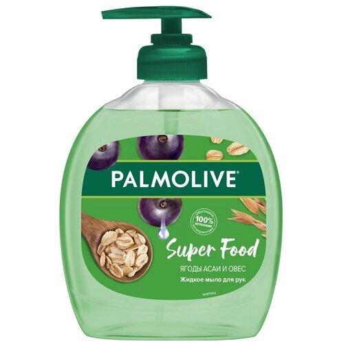 Palmolive Жидкое мыло Super Food Ягоды Асаи и Овес, 336 г