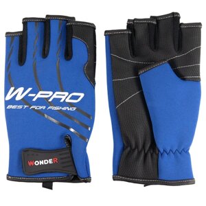 Перчатки рыболовные безпалые Wonder W-pro, неопреновые, синие, размер XXL