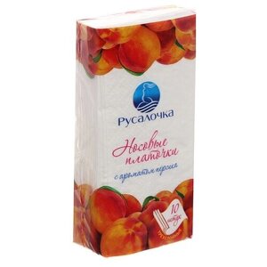 Платочки Русалочка с ароматом персика, 10 листов, 1 пачка