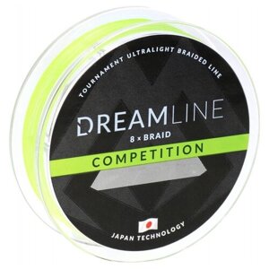 Плетеный шнур MIKADO Dreamline Competition d=0.12 мм, 150 м, 10.21 кг, fluo green, 1 шт.