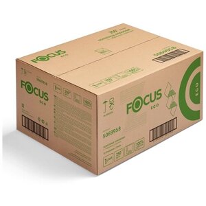 Полотенца бумажные Focus ECO Z-Сложения однослойные, 12 уп. 250 шт. 24 х 21.5 см