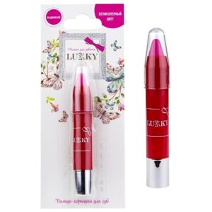 Помада-карандаш для губ Lukky выдвижная, 3,5 г, ярко-розовая (Т16766)