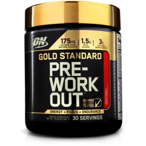 Предтренировочный комплекс Optimum Nutrition Gold Standard Pre-Workout фруктовый пунш 300 г 1 шт. 250 мл