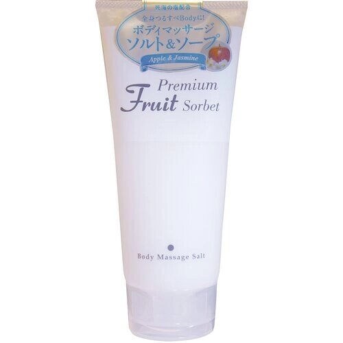 Премиальный фруктовый скраб-сорбет для тела на основе соли Cosmepro Premium Fruit Sorbet Body Massage Salt Apple&Jasmine, 500 г