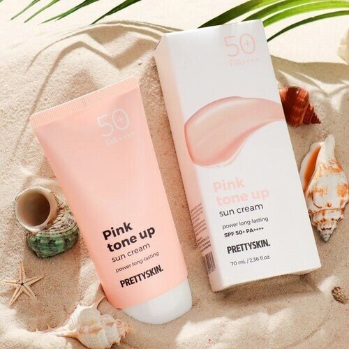 Pretty Skin Розовый тонизирующий солнцезащитный крем, PrettySkin Pink Tone-Up Sun Cream SPF50+PA, 70 мл