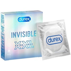 Презервативы Durex Invisible XXL Extra Large, 3 шт.