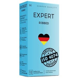 Презервативы EXPERT Ribbed Germany 12 шт, ребристые