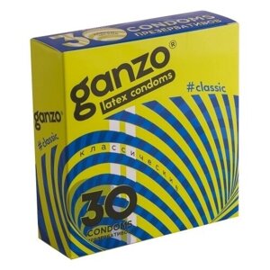 Презервативы Ganzo Classic, классические, латекс, 18 см, 30 шт