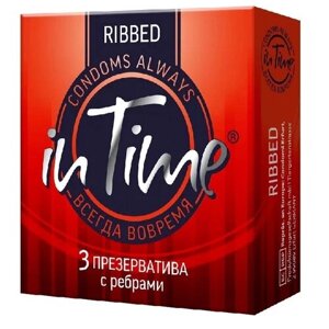 Презервативы in Time Ribbed, 3 шт.