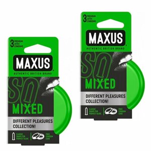 Презервативы MAXUS Mixed, набор 2 уп. по 3 шт.