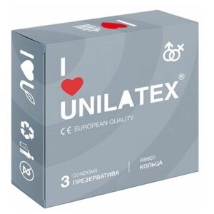 Презервативы с рёбрами Unilatex Ribbed - 3 шт, 1 упаковка