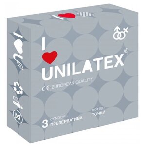 Презервативы Unilatex Dotted, 3 шт.